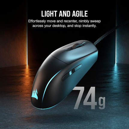 Corsair M75 Wired RGB Lightweight FPS Gaming Mouse � 26,000 DPI � Swappable Side Buttons � PC � Black