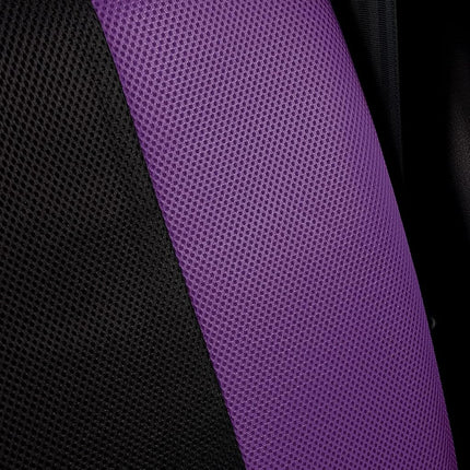 Flying Banner car seat Covers Full Set All Air Mesh Breathable Man Lady Airbag Compatible Rear Bench Split 40/60 50/50 60/40 Truck Pick Up (Full Set - Low Back, Black Gray Purple)