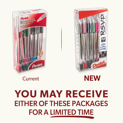 Bolígrafo Pentel R.S.V.P. (BK91PC12M) de Pentel