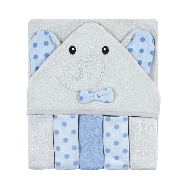 Hudson Baby Unisex Baby Hooded Towel and Five Wash
