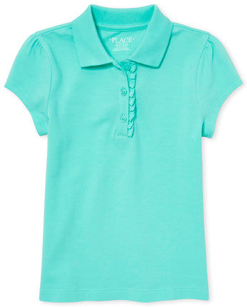 The Children's Place Girls' Short Sleeve Ruffle Pi