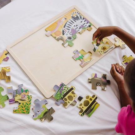 Melissa & Doug Deluxe 24-Piece Jigsaw 3-Puzzle Bundle by Melissa & Doug