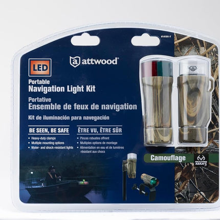 attwood 14191-7 Clamp-On Portable Marine Boat Navigation Light Kit