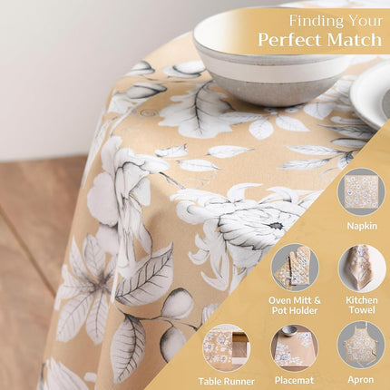 Maison d' Hermine Table Cloth Round Table Reusable 100% Cotton 63" Diameter
