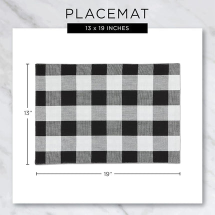 DII Variegated Tabletop Collection, Placemat Set3x19, Light Blue, 6 Piece