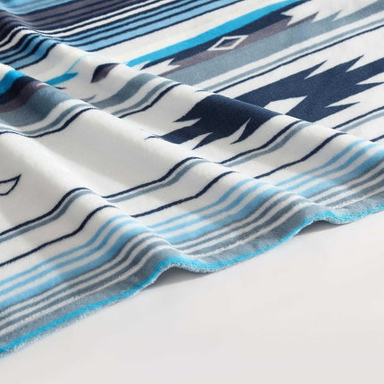 Wrangler - Throw Blanket, Soft Plush Fleece Bedding, Yellowstone Inspired, Western Decor for Bed or Couch (Coyote Sands Blue, 50" x 70")