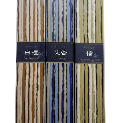 nippon kodo Kayuragi Incense Set of 3 Scents (Sand