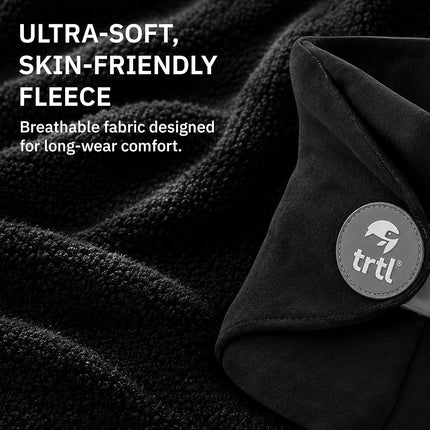trtl Pillow - Scientifically Proven Super Soft Neck Support Travel Pillow - Machine Washable - Black