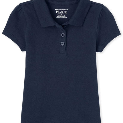 The Children's Place Polo piqué à manches courtes pour bébé fille et tout-petit, modèle Tidal Single, 4T