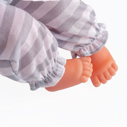 JC TOYS - Berenguer Boutique Soft Body Doll 38 cm, Her Eyes Open and Close, Includes Clothes and Accessories, Grey, Designed by Berenguer, +2 years
