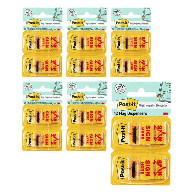 Post-it Message Flags Value Pack, "Sign Here", 1 i