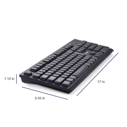 Verbatim Slimline Wireless Keyboard and Mouse Combo 2.4GHz USB Plug-and-Play Numeric Keypad Adjustable Tilt Legs Optical Wireless Mouse Full-Size Computer Keyboard Compatible with PC, Laptop 70741