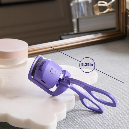 Plum Beauty Lash Lift Off Heated Eyelash Curler – USB-C Rechargeable Electric Eye Lash Curler with 2 Temperature Settings – Long-Lasting, No-Pinch Lash Lift for Effortless, Wide-Awake Eyes