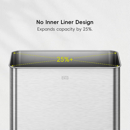 EKO Mirage X 80L Automatic Sensor Bin, Large Stainless Steel Kitchen Rubbish Bin, Touchless Motion Sensor Trash Can with Soft-Close Lid, Fingerprint-Resistant Design for Home or Office