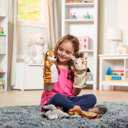Melissa & Doug Zoo Friends Hand Puppets | Puppet Sets | Age 2+ | Gift for Boy or Girl