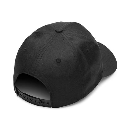 Volcom Men's Snapback Hat – Adjustable Flat Brim Cap with Logo Embroidery, Air Black, One size