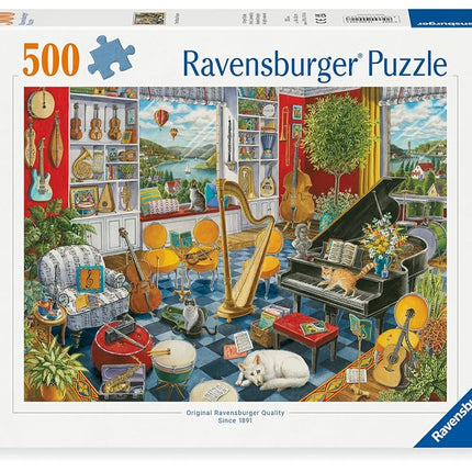 Ravensburger The Music Room 500 Piece Jigsaw Puzzle for Adults - 12000022 - Handcrafted Tooling, Made in Germany, Every Piece Fits Together Perfectly