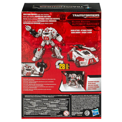 Transformers Toys Studio Series Voyager War for Cybertron 09 Gamer Edition Ratchet, 6.5-inch Converting Action Figure, 8+