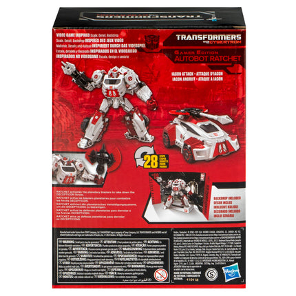 Transformers Toys Studio Series Voyager War for Cybertron 09 Gamer Edition Ratchet, 6.5-inch Converting Action Figure, 8+