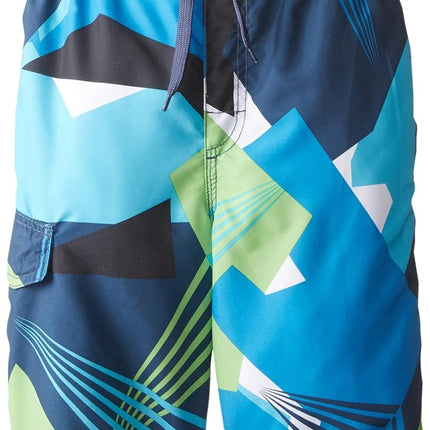 Kanu Surf Boys' Line Up Quick Dry UPF 50+ Beach Swim Trunk, Vertigo Navy, 10-12