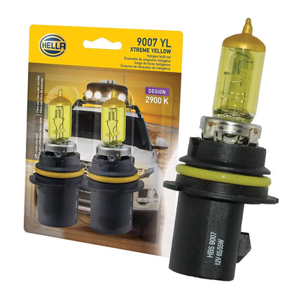 HELLA 9007 YL Twin Blister Xtreme Yellow Bulb (12V