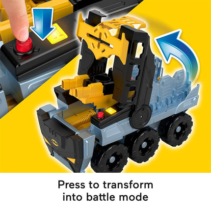 Fisher-Price Imaginext DC Super Friends Batman Toys Transforming Bat-Tank with Lights Sounds Figure & Projectiles for Preschool Kids Ages 3+ Years, HVY04