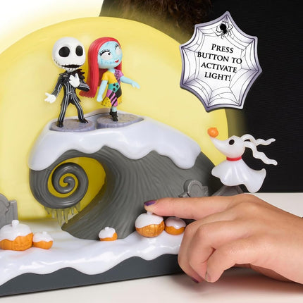 Just Play Disney Tim Burton’s The Nightmare Before Christmas “Simply Meant to Be” Display, Jack Skellington and Sally Collectible Figurines, Kids Toys for Ages 3 Up