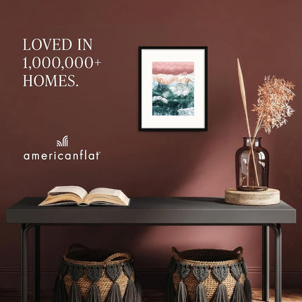 Americanflat 20x26 Picture Frame with Polished Plexiglass - Use as 11x14 Frame with Mat or 20x26 Frame Without Mat - Streamline Collection - Thin Picture Frame for Wall Display - Black