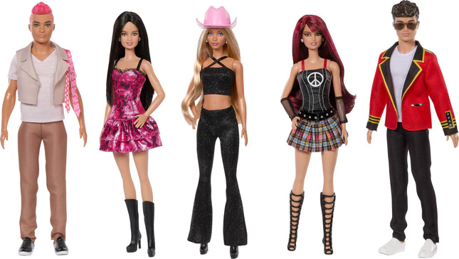 Barbie RBD Set of 5 Fashion Dolls with Roberta, Mi