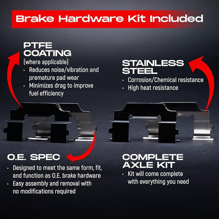 R1 Concepts Front and Rear Brakes and Rotors| Hardware Included| Front and Rear Ceramic Brake Pads and Rotors Kit| Fits 2006-2012 Ford Fusion; 2007-2012 Lincoln MKZ; 2006 Lincoln Zephyr