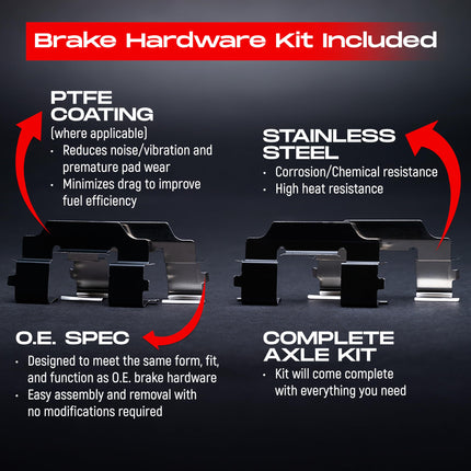 R1 Concepts Front and Rear Brakes and Rotors| Hardware Included| Front and Rear Ceramic Brake Pads and Rotors Kit| Fits 2006-2012 Ford Fusion; 2007-2012 Lincoln MKZ; 2006 Lincoln Zephyr