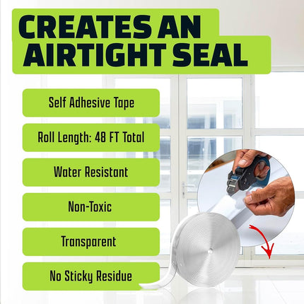 Bell+Howell Alien Draft Seal Door & Window Insulation Tape 15m Seal Strip