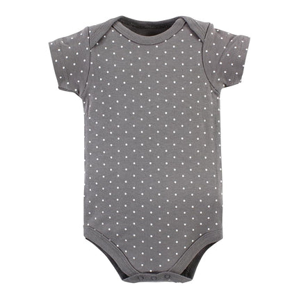 Hudson Baby Unisex Bebé Algodón Bodysuits, Little Love Flowers Paquete de 5, 6-9 Meses, Little Love Flowers Paquete de 5, 6-9 Meses