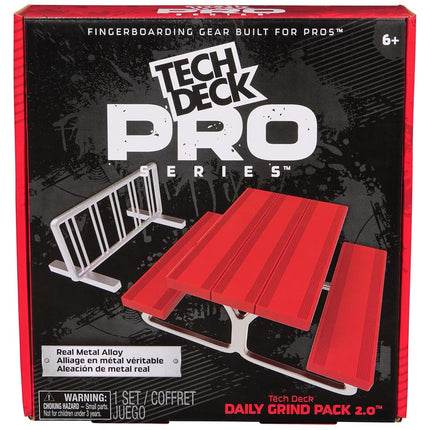 Spin Master Tech Deck, Pro Series Daily Grind Pack 2.0 with Picnic Table and Bike Rack; Kids Toys for Boys Ages 6 and up (Mini Fingerboard Sold Separately)