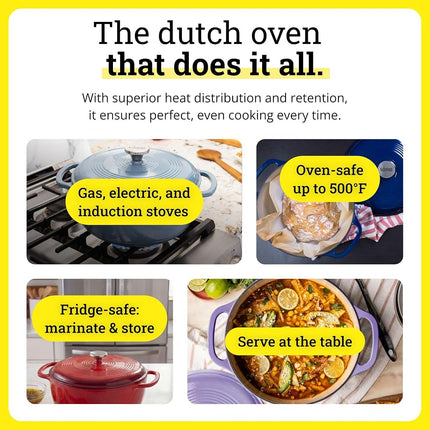 Lodge EC6D63 6-Quart Color Enamel Dutch Oven (Pumpkin)