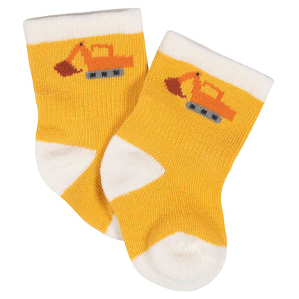 Gerber Unisex Baby 8-Pair Wiggle-Proof Sock, Transportation Zone, 6-9 Months