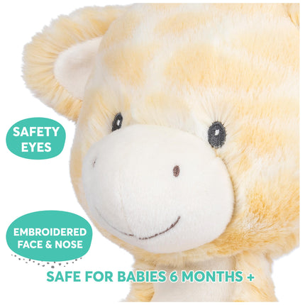 Colección Lil' Luvs de Baby GUND, jirafa Bodi de peluche prémium para bebés, amarillo/marrón, 30 cm