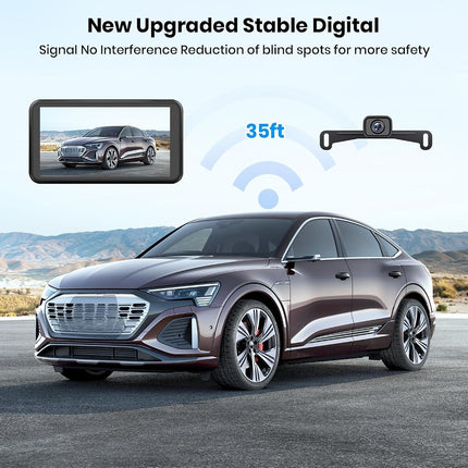 AUTO-VOX Wireless Backup Camera W12 for Car Truck SUV with 5" Monitor