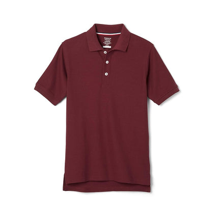 French Toast Boys' Short Sleeve Pique Polo, Burgun