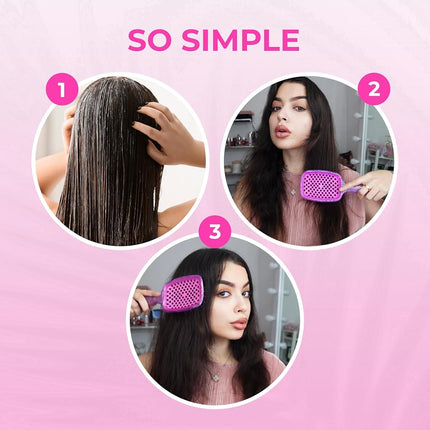 FHI HEAT UNbrush and UNbrush MINI Wet & Dry Vented Detangling Hair Brush, Rose Quartz Pink