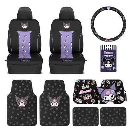 Kuromi Car Seat Covers, Car Floor Mats, Steering W