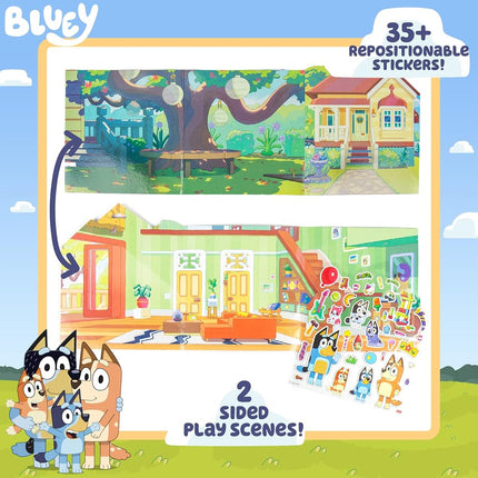 Bluey Sticker Playset - Reusable Interactive Puffy Stickers for Kids, Perfect Birthday Party Gift, Road Trip Toy, Improves Dexterity, Great for Ages 3-6