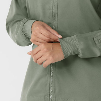 WonderWink womens Jacket, Sage, Large