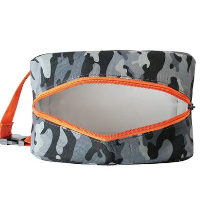 PackIt Freezable Snack Box, Charcoal Camo, Built with EcoFreeze Technology, Collapsible, Reusable, Zip Closure with Buckle Handle, Great for All Ages and Fresh Snacks on The go