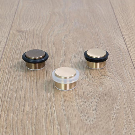EVI Herrajes I-103-CU I-103-Door Stop, Adhesive, Finish (Brass), Matte Satin, 35mm -Ø