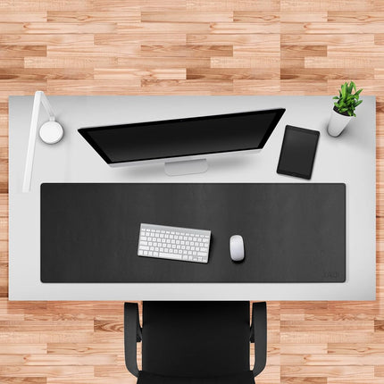 Cacoy 120x40cm Extended Gaming Mouse Pad, XL Large Computer Desk Pad Mousepad Office Writing Mat Stitched Edges Thin Pad (Black)