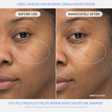 LANEIGE Water Bank Blue Hyaluronic Cream Refill: Hydrating Korean Face Cream with Squalane & Ceramide for Skin Barrier Support, Dermatologist-Tested 50ml