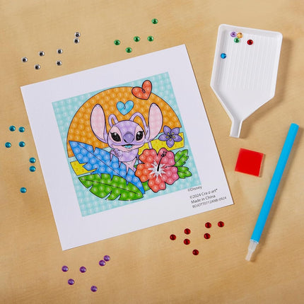 Cra-Z-Art Disney Stitch Framed Chunky Gem by Number Kit, Diamond Art Painting Kits - DIY Diamond Jewel by Number Art, Creative Gem Craft, Great Gift for Birthdays for Girls and Boys Ages 6 and Up