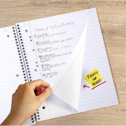 Five Star Spiral Notebooks, 1 Subject, Wide Ruled, 10-1/2" x 8", Assorted Colors, 6 Pack (38042)