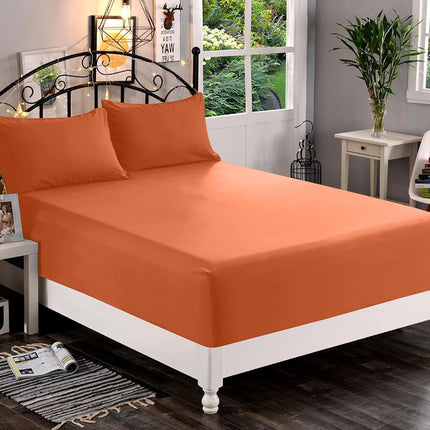 Elegant Comfort 1500 Premium Quality Fitted Sheet Ultra Soft 18-24 Inch Extra Deep Pocket - Single Fitted Sheet for High Mattress - Wrinkle Free with Smart Storage Pockets, California King, Coral